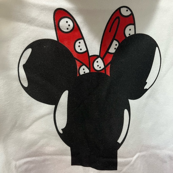 VICABO MINNIE MOUSE GRAPHIC WHITE LONG SLEEVE HOODIE SWEATSHIRT - Picture 10 of 14